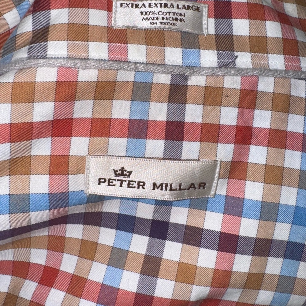 Peter Millar Xxl Multicolor Gingham Button Up Shi… - image 2